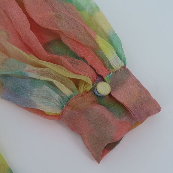 Stella McCartney Kids Girls 3T 3 Years All Silk Watercolor Floral Flower Dress - Picture 9 of 15